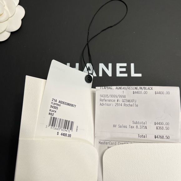 EXTREMELY RARE!!! Black Chanel FlapBag
(AGNEAU/RESINE/M/BLACK) - Picture 8 of 15